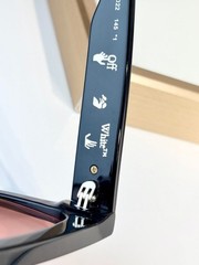 Off White Style Black Rectangle Sunglasses Pink Lens Fashion Eyewear Unisex
