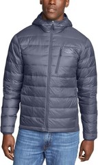 Eddie Bauer 550 Down Puffer Jacket Hooded Gray Mens Extra-Large XL NWT