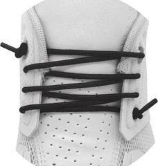 On Cloud 5/6 Elastic Replacement Laces – 60 cm Bungee Speed Laces, Black