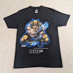 HUF x Marvel Comics Wolverine Graphic Print T-Shirt Size Small Black