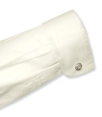 Biagio Mens 100% COTTON Solid CREAM Color Dress Shirt sz 16 36/37