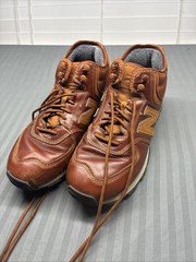 New Balance 574 MH574OAD Mid Rich Brown Leather Sneakers Lace up Men&rsquo;s 11