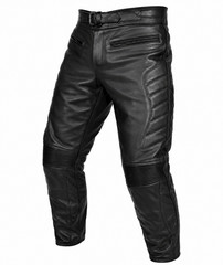 Mens CE Armoured Motorcycle Black Biker Leather Trousers Motorbike Jeans Pants