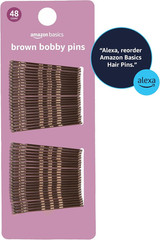 No Slip Bobby Pins for All Hair Types, Secure Hold Hair Pins for Updos, Brunette