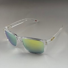 Oakley Holbrook Sunglasses Polished/Clear Frame Gold Lens Polarized Square New