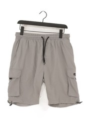 Good For Nothing Men&rsquo;s Shorts W 30 in Grey 100% Polyamide Cargo