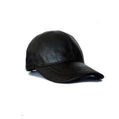 Genuine Leather Baseball Cap Adjustable Strapback Hat Men Women Black New