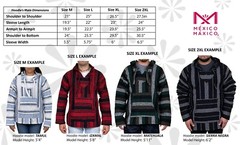 Mexican Poncho Baja Hoodie-Surfer DrugRug Jacket Unisex sz: M, L, XL, 2XL, 3XL
