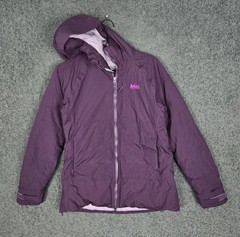 REI Stormhenge Down Jacket Womens Small 850 Fill Hybrid Waterproof Hooded Peak