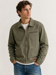 Polo Jeans Co Ralph Lauren Olive Cotton Zip Jacket Vintage Utility Chore Coat
