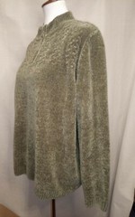 Alfred Dunner Womens XL Acrylic Sweater NWOT Olive Green Measurements inc. below