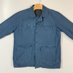 Black Bull Chore Jacket Mens Large Blue Workwear Quilted Lined Brazil