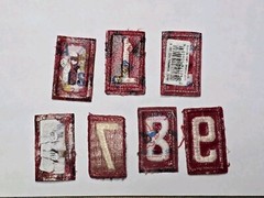 Older Style Red Solid Boy/Cub Scout Unit Number Your Choice of Number Quantity