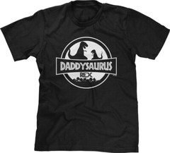 Daddysaurus Rex Dad Daddy First Fathers Day Present Gift Movie Parody Mens Tee