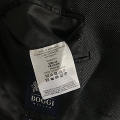 Men Boggi Milano Suit Grey Wool 36 / S / 44