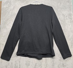 The Drop Blouse Womens Size Medium Black CaralynMirand Moto Jacket Knit Jersey