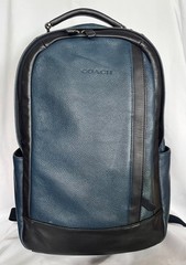 Coach Camden Leather Backpack Blue & Black F71060 Excellet! Unisex