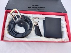 Men&rsquo;s Genuine Leather Wallet and Keyring Gift Set Luxury Gift Box Birthday Prese