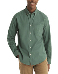 Nautica Men Classic Fit Solid Button Down Oxford Shirt Rainforest Green Size L