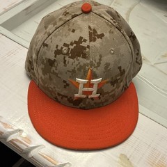 New Era Houston Astros 59FIFTY Fitted Baseball Cap Camo Brown/Orange 7 1/8