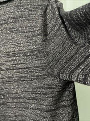 Nue Options Women’s Open Front Sweater Career Dressy Petite Black Silver