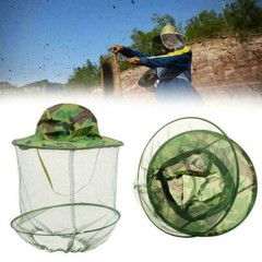 Beekeeping Hat Face Head Protector Cap Protection Mosquito Bee Net Veil US-2Pcs
