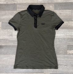PXG Womens Solid Green Polo Shirt, Small