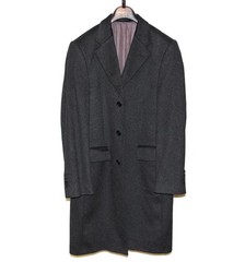 13250 Kiton 100 Cashmere gray coat Size 50 7L G2U