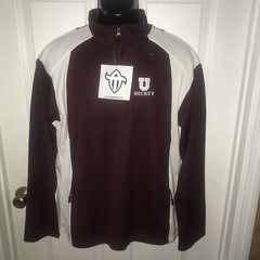 Turfer Athletic pullover Jacket Sweatshirt X Large Quarter zip with Pockets