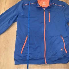 Johnnie-O Prep Performance Jacket Men&rsquo;s Large Blue Orange Full Zip Golf Athletic