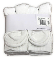 AUTHENTIC Nike Women&rsquo;s Everyday Training Crew Socks 6-PAIRS WHITE MEDIUM 6-10