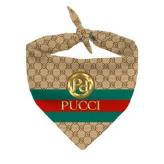 Pucci Designer Dog Bandana Kerchief for Small Medium Large Dogs – Fashion Scarf
