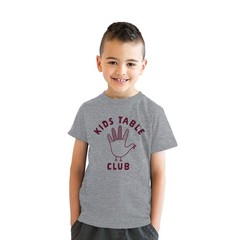 Youth Kids Table Club T Shirt Funny Thanksgiving Dinner Turkey Hand Tee