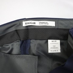 NWT Men&rsquo;s Haggar All Day Comfort Performance Dress Pants Size 38 X 32L Blue Golf
