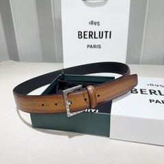 Authentic Berluti Classics Scritto Brown Width: 3.4cm/1.37&Prime;