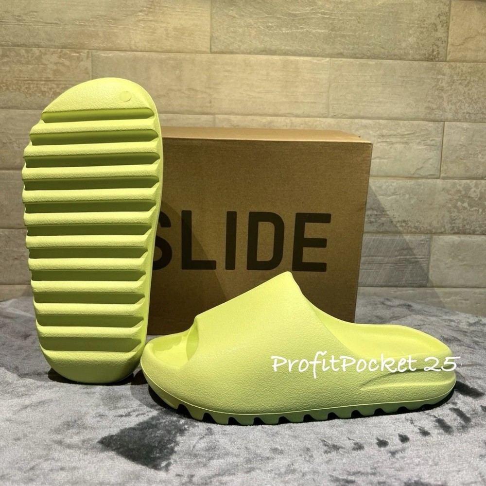 Yeezy Green Glow Sandal Slides Size 11
