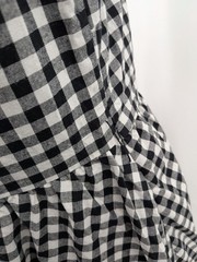Gingham Fit Flare Dress Cottage Lace Trim Retro 50s Rockabilly Twee Pockets XXL