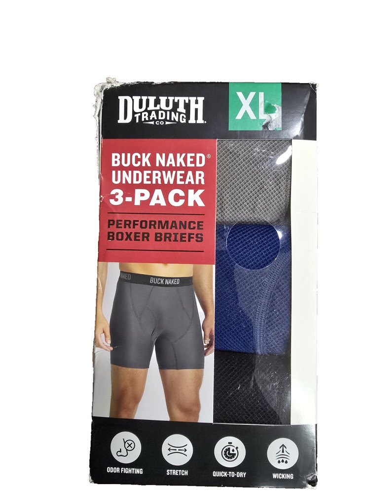 New Duluth Trading Company Men&rsquo;s Boxer Brief 3-Pack Multicolor Size XL