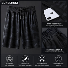 Men’s Athletic Mesh Gym Shorts Pocket Basketball Workout Training