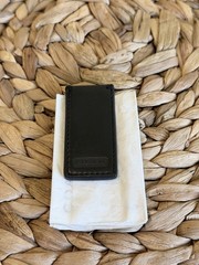 Coach Men’s Leather Black Money Clip NWT