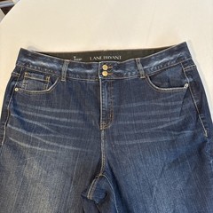 Lane Bryant Womens High-Rise Bootcut Denim Jeans Sz 20 Short Tighter Tummy Tech