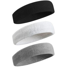 Sports Head band Yoga Gym Sweat Proof band Women Men Tennis Hair Band Head 3 Pcs