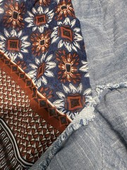 John Mark Patchwork Boho Peasant Blouse Women’s XL Floral Paisley Tunic Top