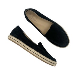 Naturalizer Alexa espadrille flat black suede Size 8 Minimalist Coastal Slip On