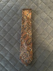 Smith Forester Men&rsquo;s Silk Paisley Tie Brown Blue Tan Red Handmade Classic