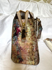 NWT Brahmin Anywhere Convertible Opal Multi Croc Embossed bag