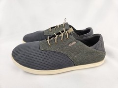 OluKai Men&rsquo;s Nohea Moku Sneaker Size 9.5 Grey Shoes Slip On Loafer Boat Beach