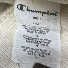 Champion, Reverse Weave Logo Pullover Sweater LS , White Ivory Color Mens XL