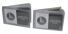 Leatherboss Set of 2 Heavy Duty Vinyl 6 Pages Bifold Wallets Credit Card Inserts