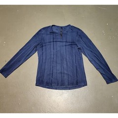 Lululemon 5 Year Basic Vertical Spray Dye Blue Long Sleeve Shirt Size Medium